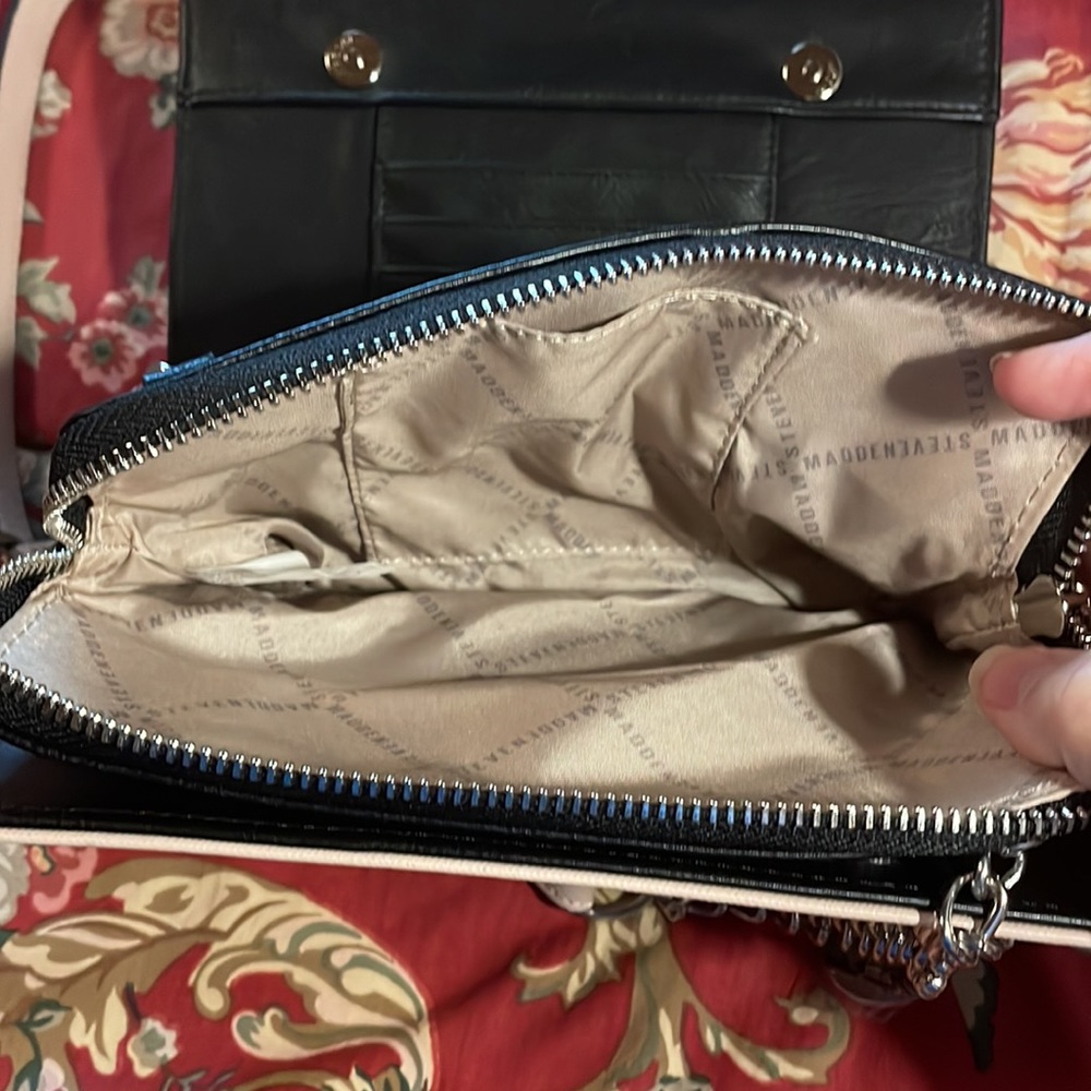 💗Steve Madden NWOT Blush Cream/Chain Crossbody - Picture 6 of 10